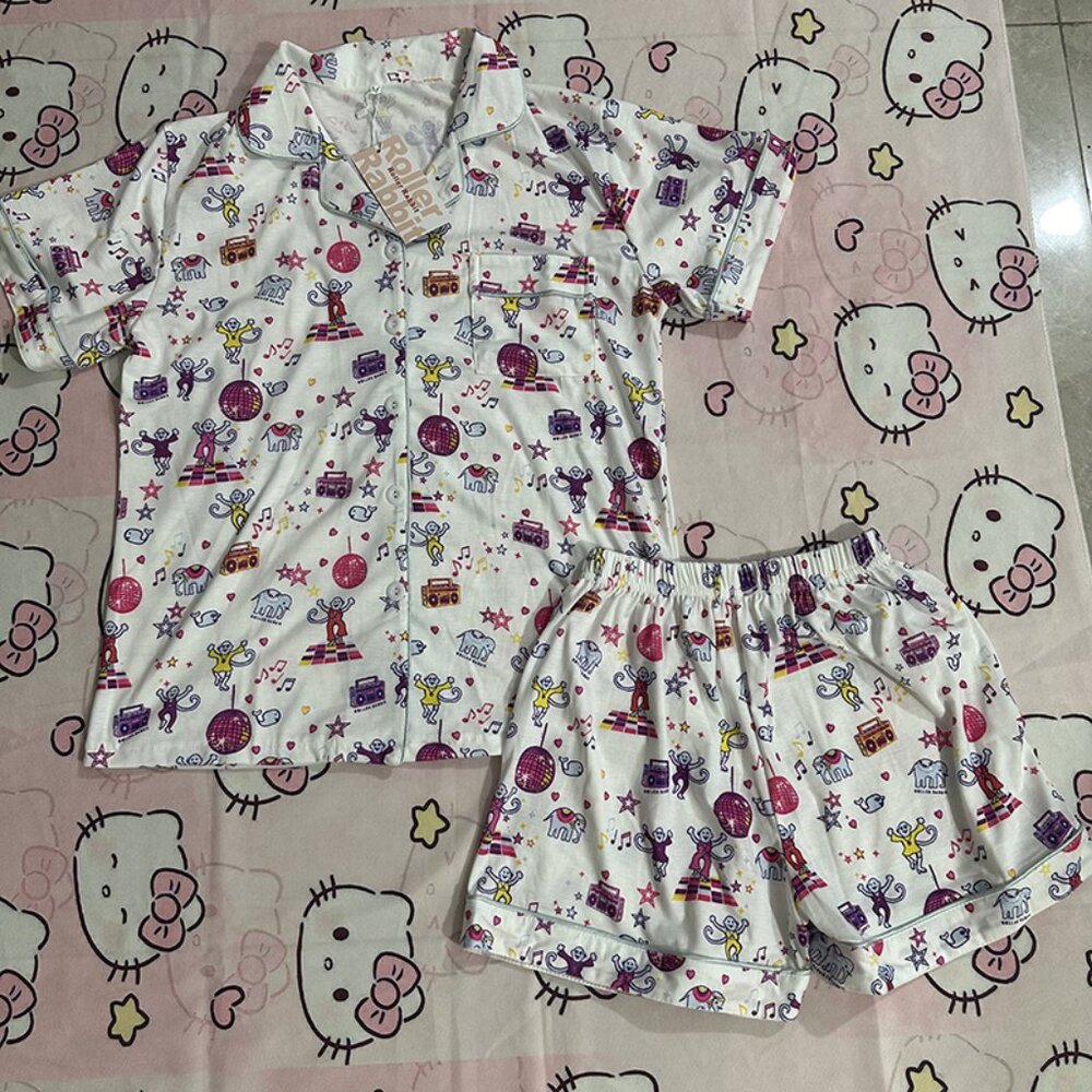 Roller Rabbit Party Print Pajama Set
